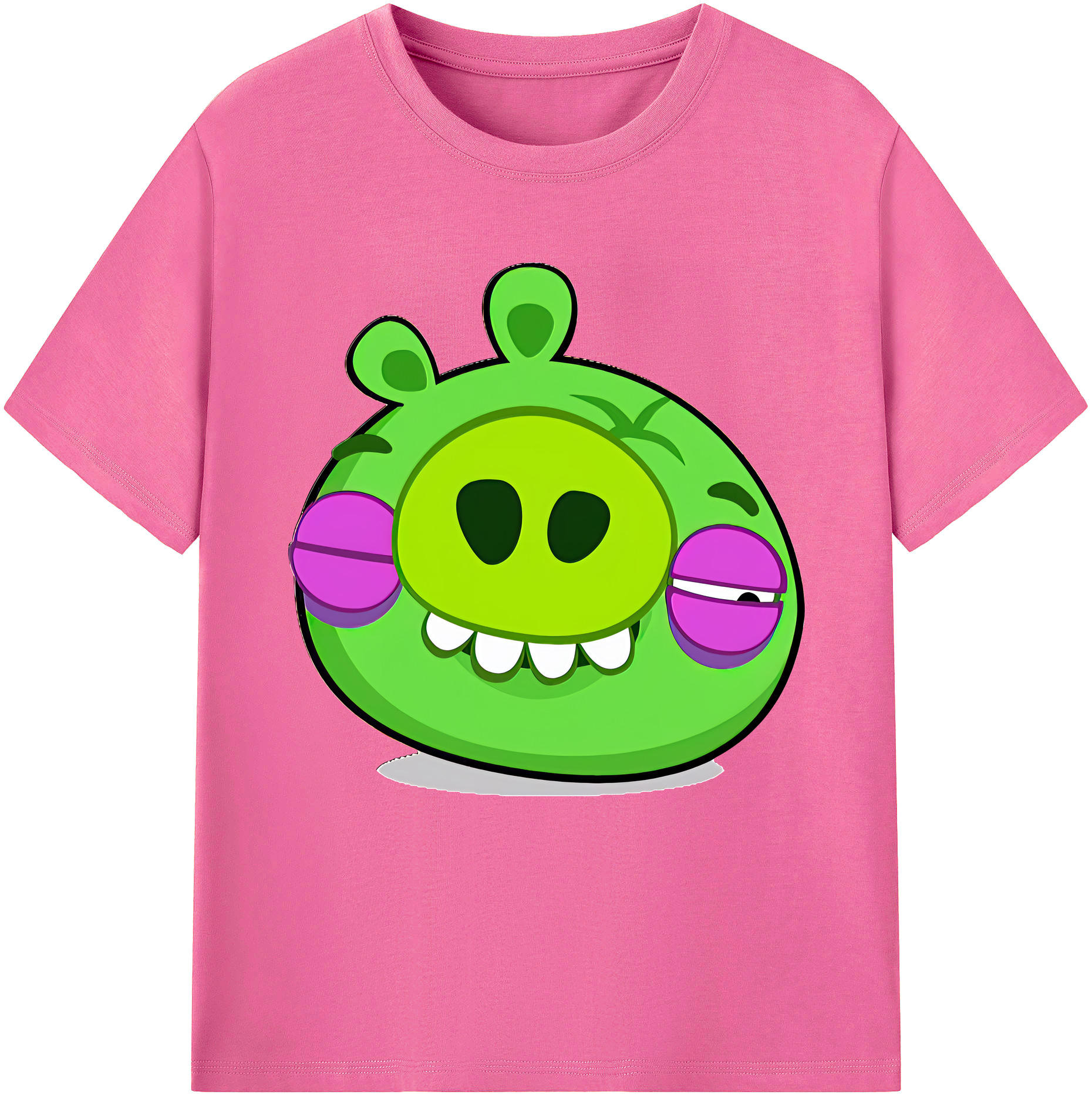 （画像用） Angry Birds アングリーバード レディースカジュアルプリントTシャツ（綿100％）